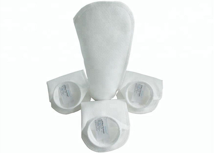 Non Woven Needle Polyethylene Liquid Filter Bag 5 Micron White Color For Food Industry
